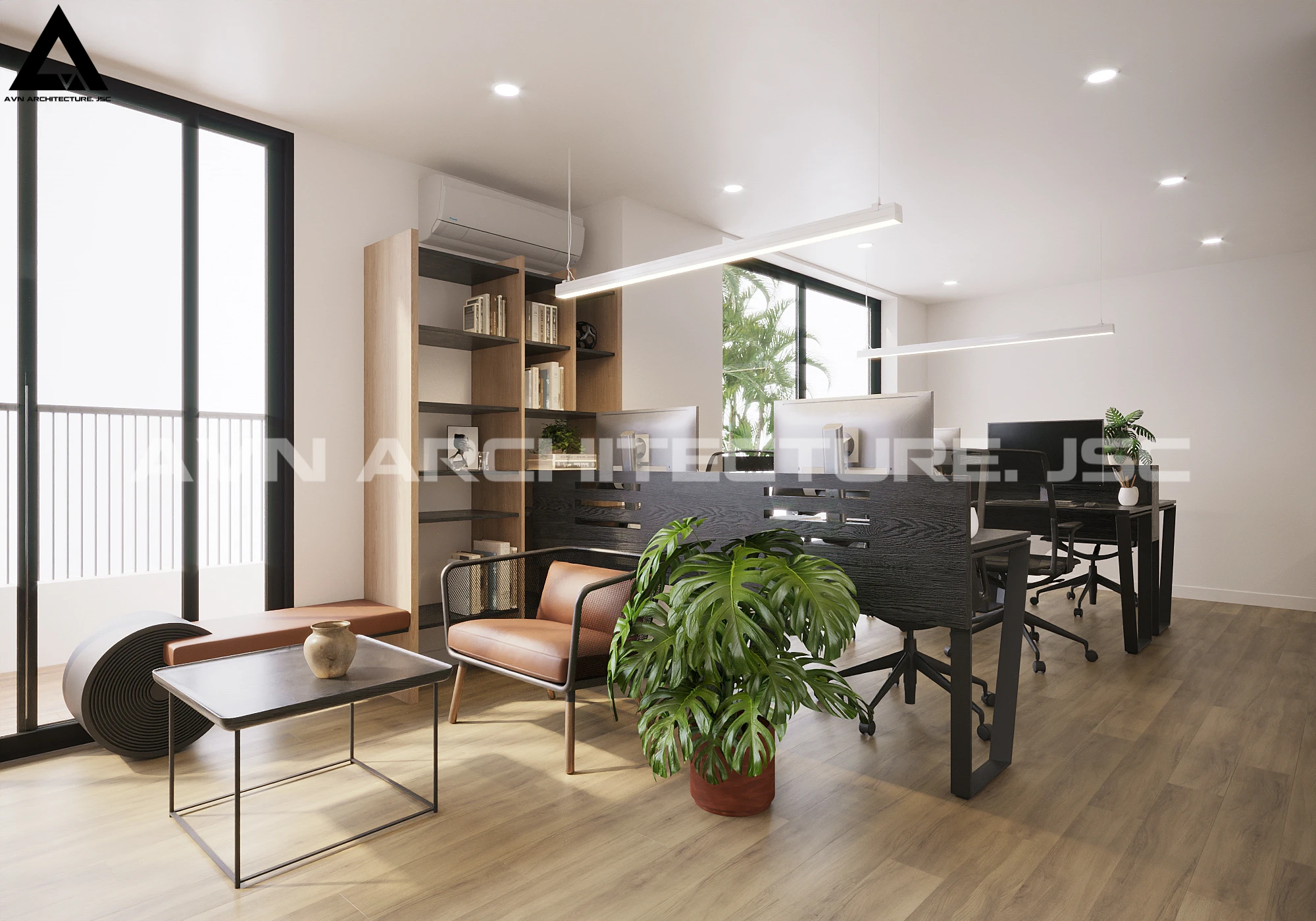 Mẫu Văn Phòng Hiện Đại, Không Gian Xanh